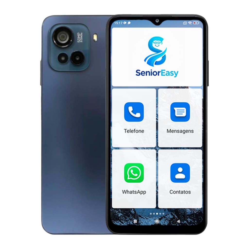 Smartphone para idosos Android SeniorEasy Facil 4G Utilizacão 128gb/4gb RAM