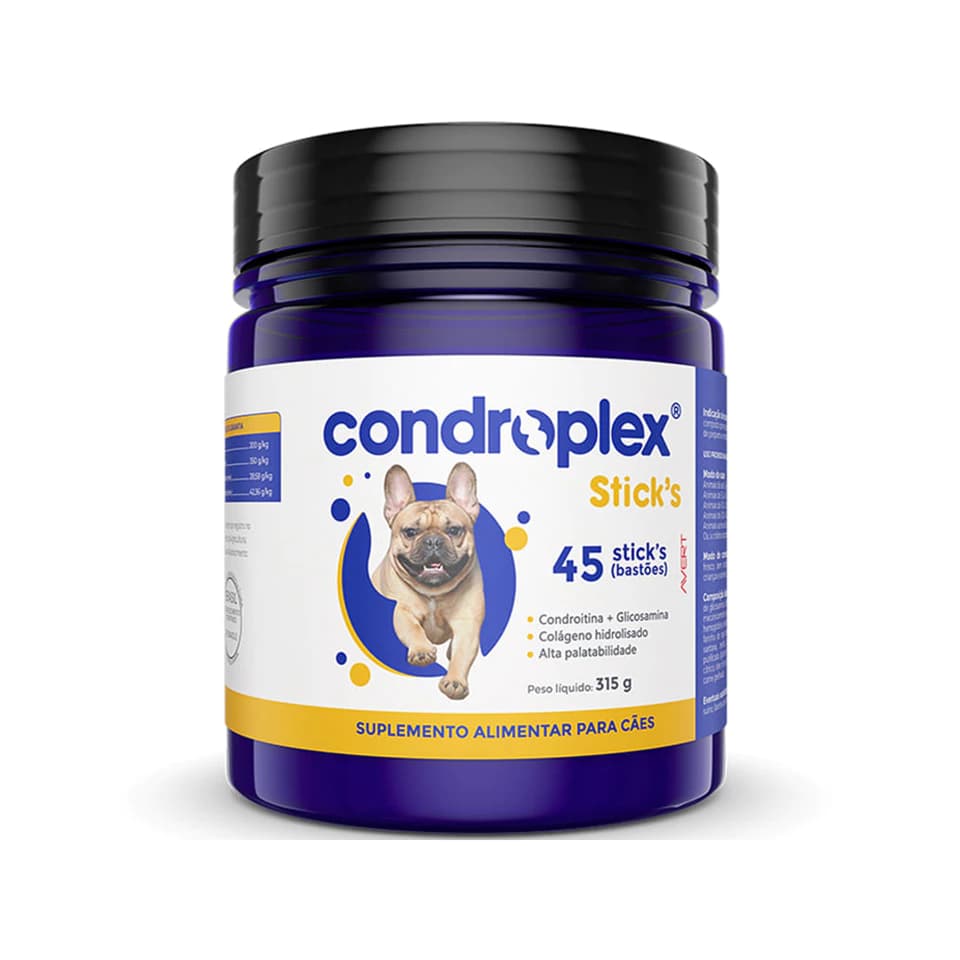 Condroplex Sticks para Cães 45 Bastões 315 g Articular