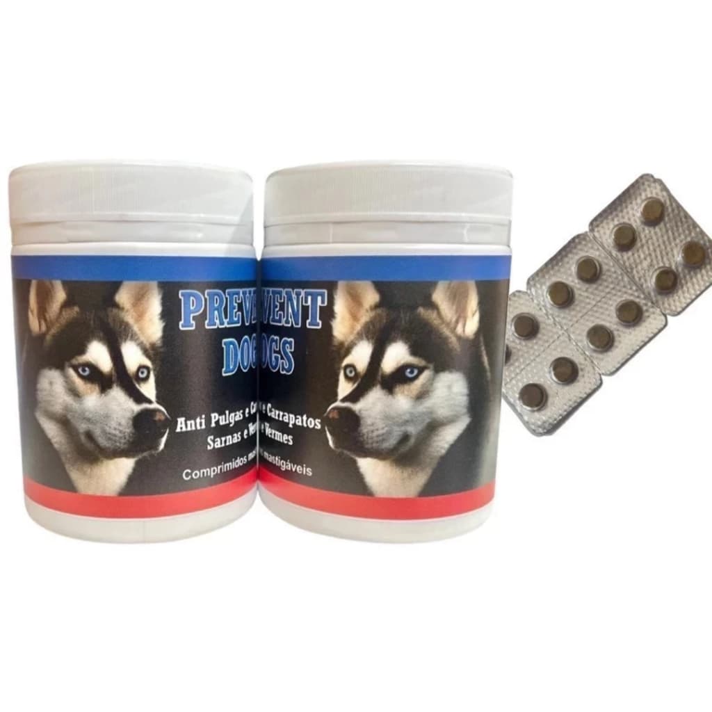 Prevents Antipulgas, Carrapatos , Vermes E Sarna 40 Comprimidos Cães 15kg
