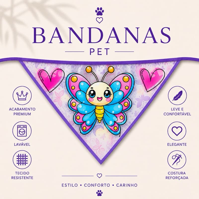 Bandana Pet Premium Fêmea Para Pet Shop Banho e Tosa | Envio Imediato