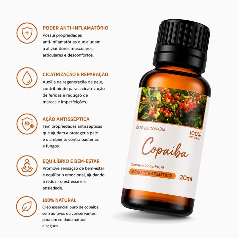 Óleo de Copaíba 100%natural