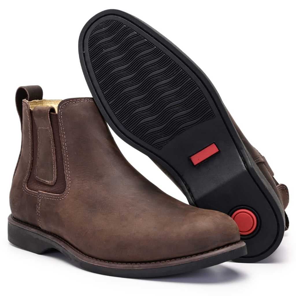 BOTA BOTINA  COTURNO  COURO LEGITIMO IMPORTADO COMFORT