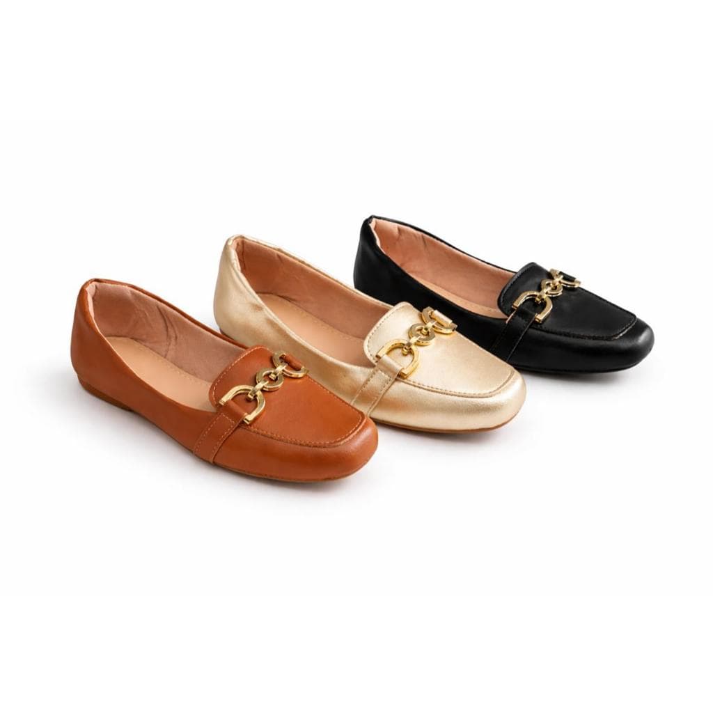 Kit 3 Mocassim Feminino Bico Quadrado Confortável Casual Dia a Dia Luxo