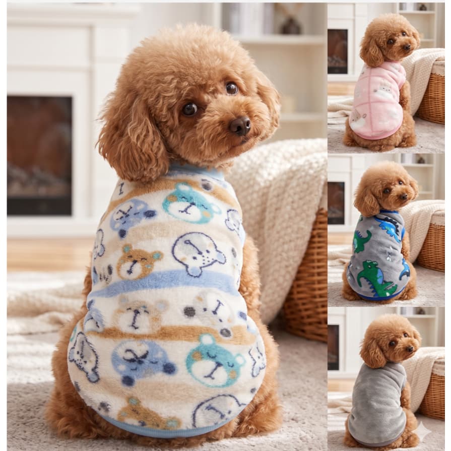 Camisa moda Pet Microfibra Cães Gatos Quentinha Confortável Estampada sortidas Moda roupinha frio