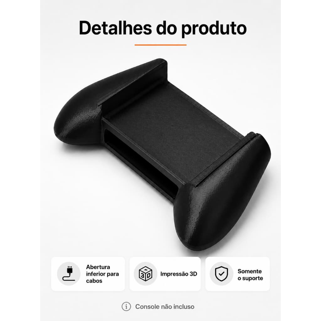 Grip Ergonômico R36S R36H - Suporte Anti-Fadiga para Mini Game Portátil Chinês - Base Confortável Console