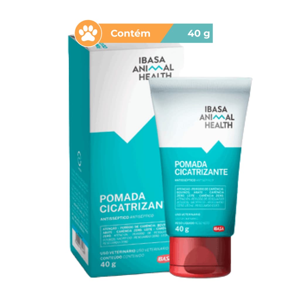 Pomada Cicatrizante Ibasa Bovinos Antisseptica 40g