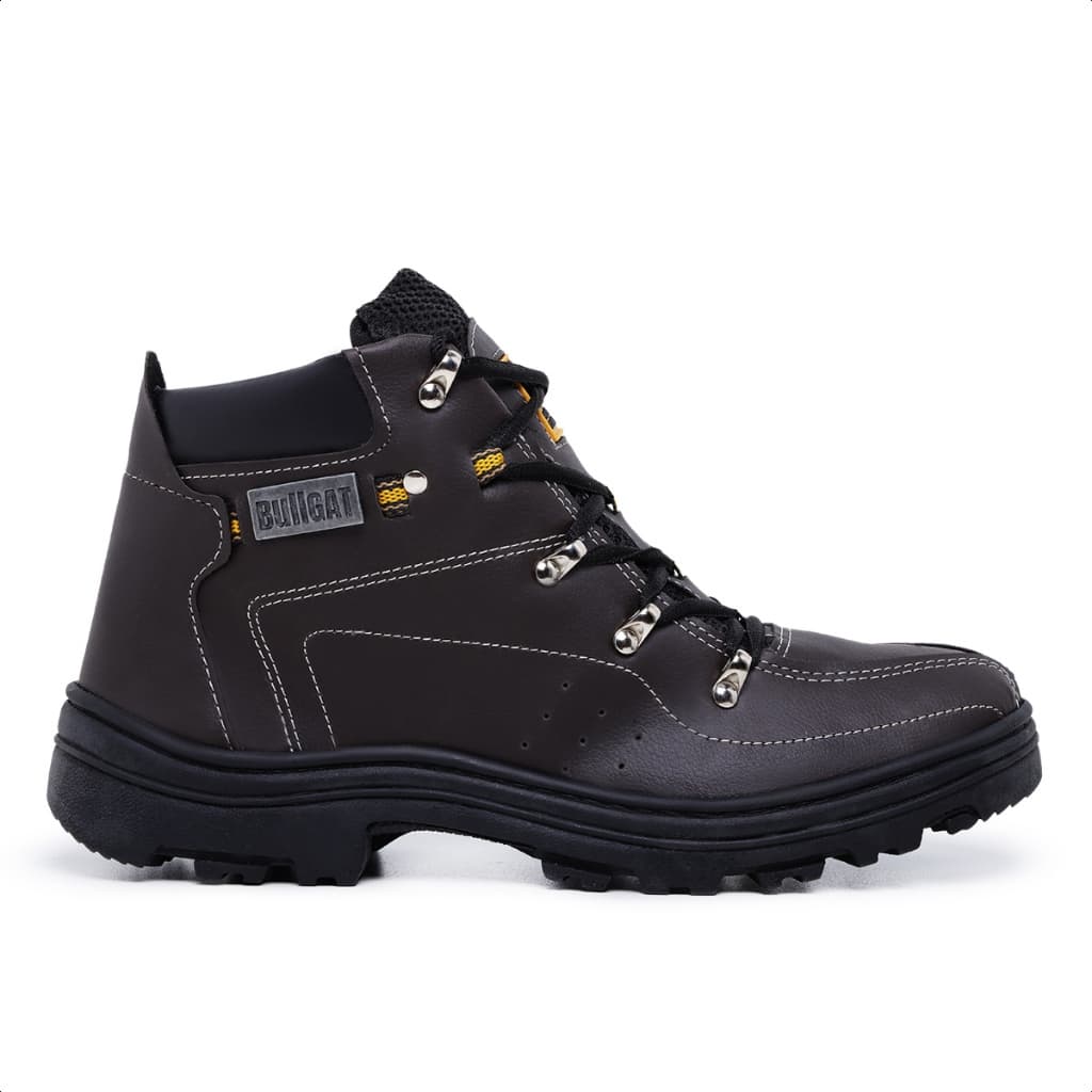 Bota Masculino Coturno Bullgat Cano Médio Motoqueiro Da Moda