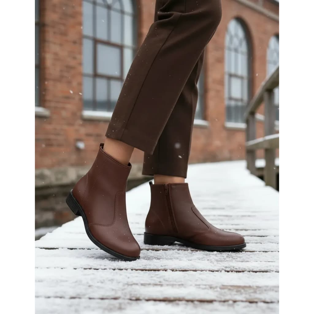 Bota Feminina Beira Rio Original Cano Curto Zíper Resistente