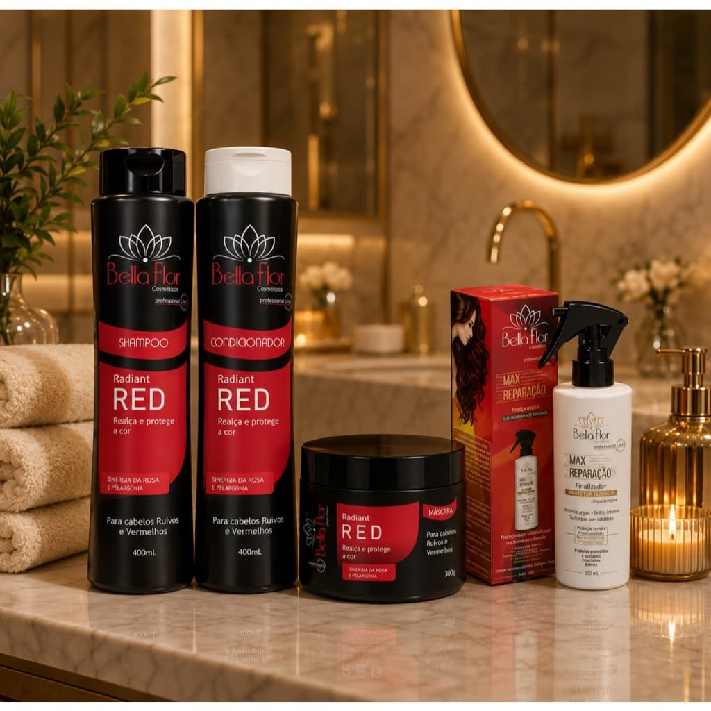 Kit Capilar Red e Max Rep. 4 Produtos Profissionais