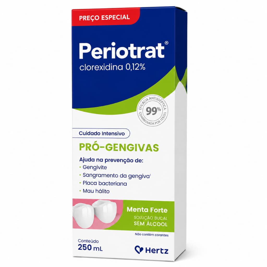 Periotrat Enxaguante Bucal 250ml com Ação Antimicrobiana Poderosa