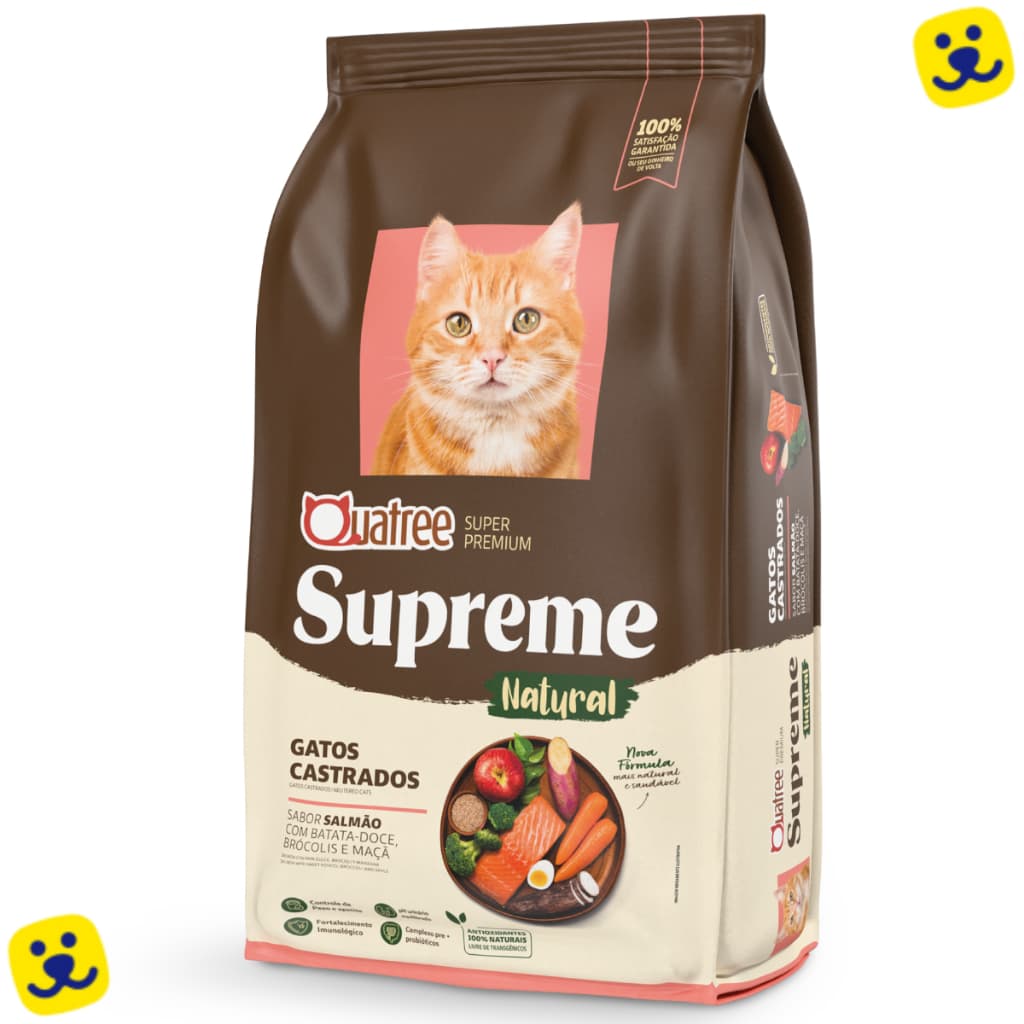 Ração Gato Castrado Ração Quatree Gatos Castrados 10kg Ração para Gatos Castrados 10kg Salmão