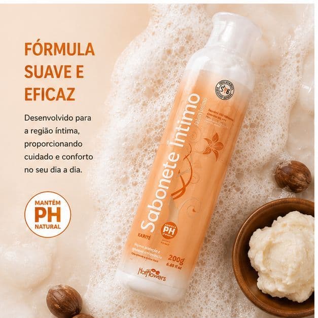 Sabonete Íntimo Feminino de Karité com Ação Hidratante