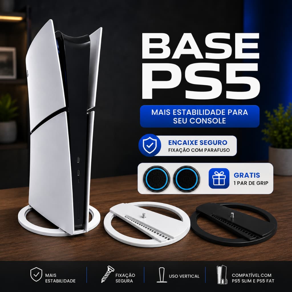 Suporte De Controle PS5 DualSense | Organizador De Mesa Para Controle Playstation 5 Setup Gamer