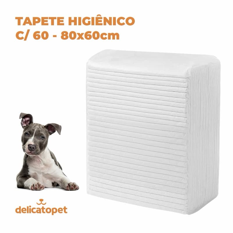 Tapete Higiênico Para Pets 80x60 c/60un