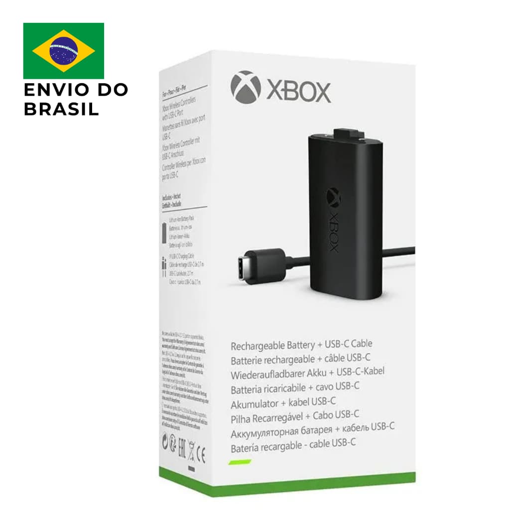 Bateria Recarregável Xbox Series X S One 1400mAh Controle USB-C Tipo C Cabo Para Controle Sem Fio