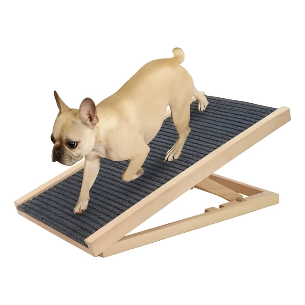 Rampa Para Cachorro Subir na Cama e Sofá VICA DECOR 3 Alturas Ajustáveis 40 60 70 cm Madeira Antiderrapante