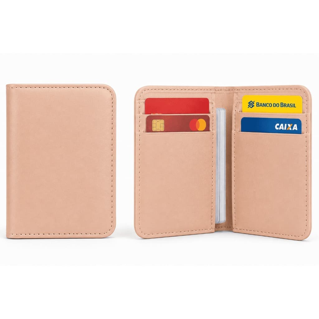 Kit 40 Porta Cartões Carteira Compacta Praticidade CNH Cartões e Cédulas Brindes