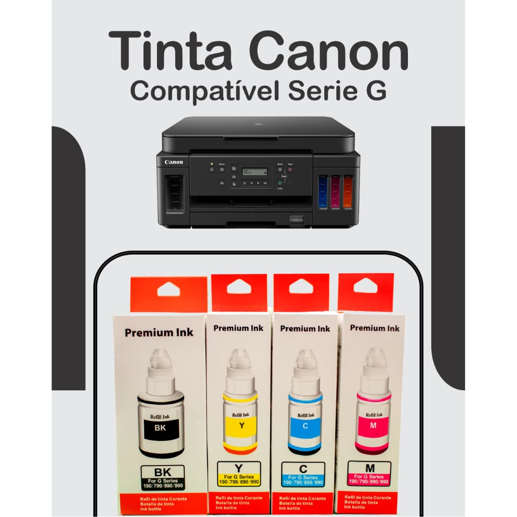 Refil de Tinta Compatível Canon G1000 G2000 G3000 Preto e Colorido Para Impressora Alta Qualidade