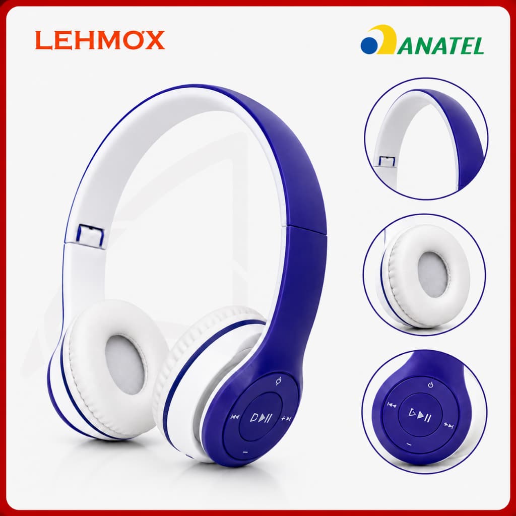 Fone de Ouvido Bluetooth Sem Fio Original Lehmox
