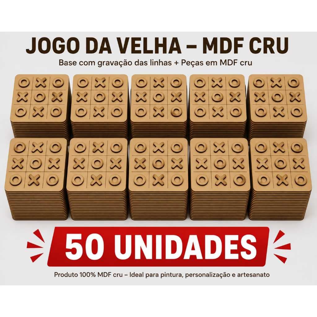 50 peças jogo da velha.