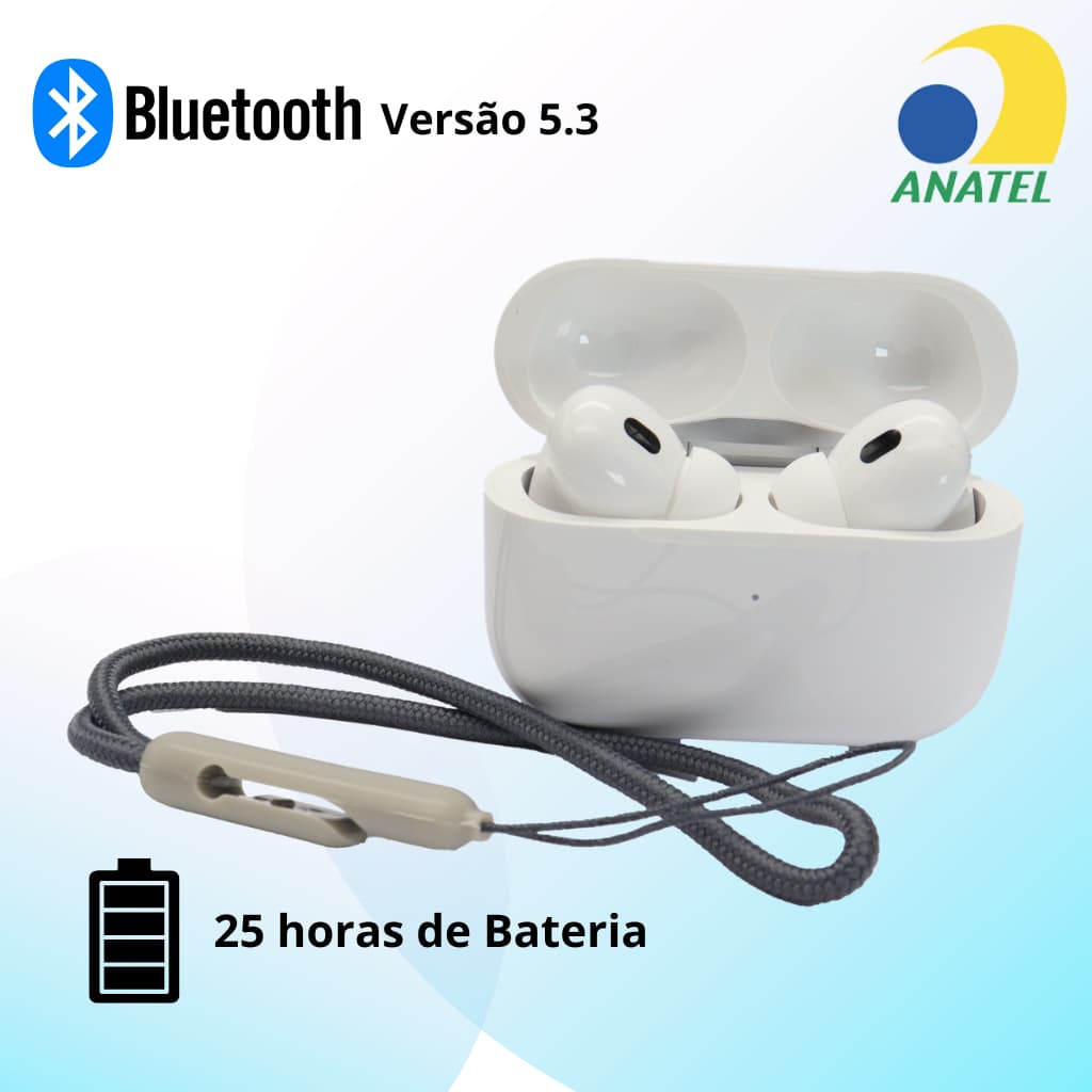 Fone de Ouvido Sem Fio Kimaster 25hrs Bateria TWS Bluetooth Anatel