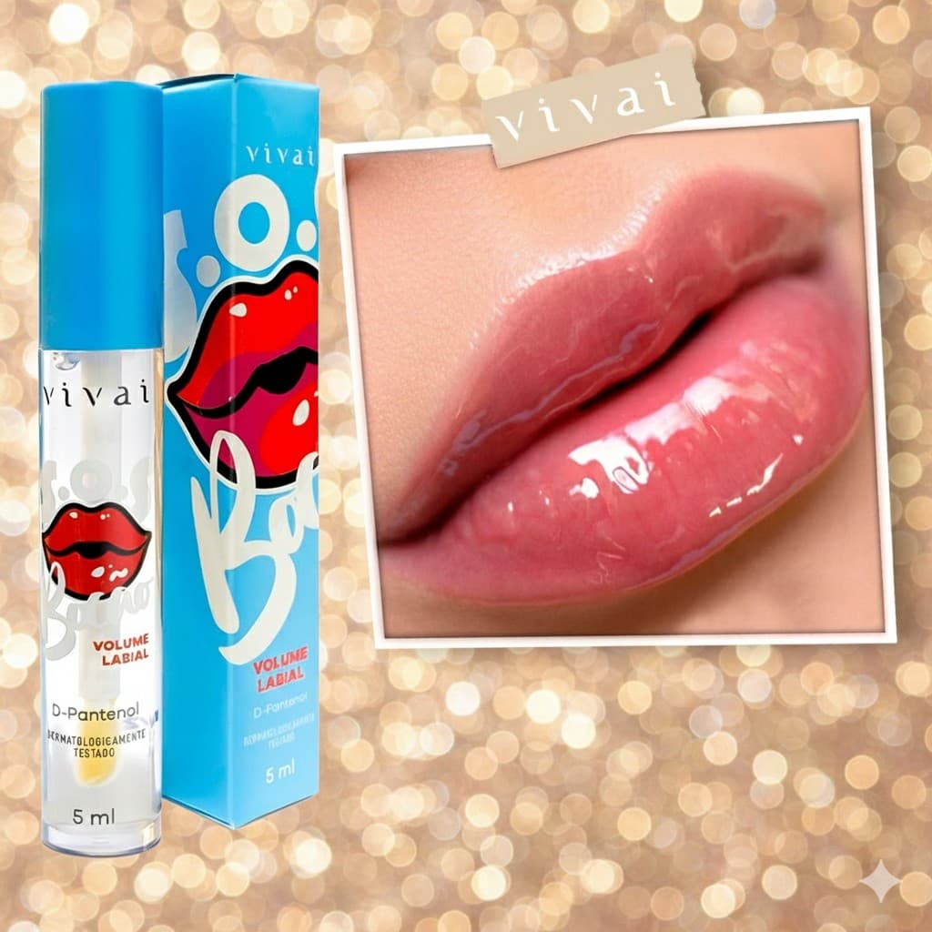 Gloss Labial Vivai S.O.S Bocão Volume Hidratante D-Pantenol 5ml