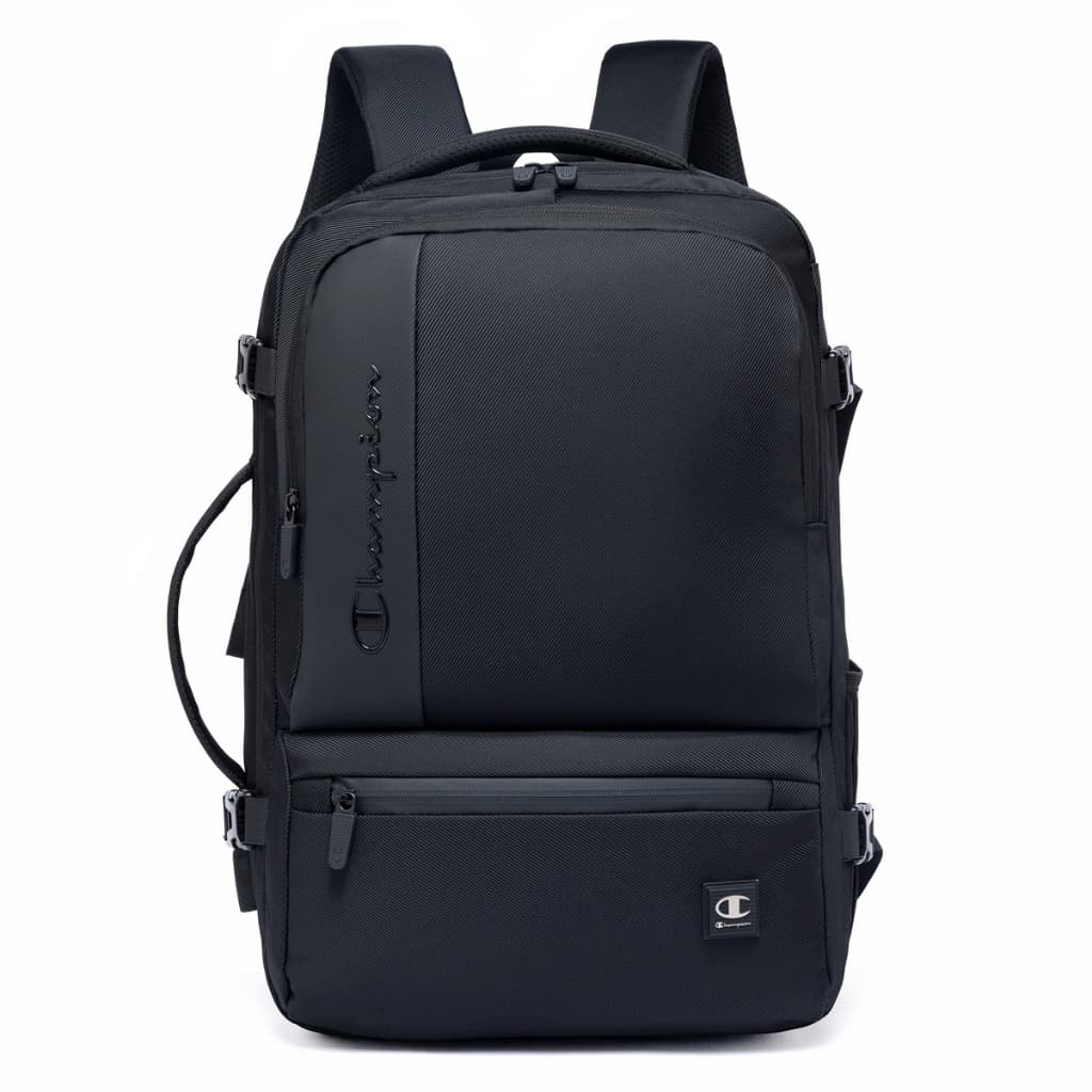 Mochila Champion Original Preta Executiva Masculina Grande Quandrada