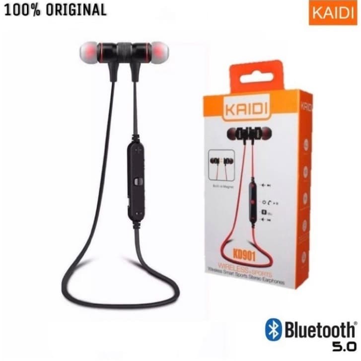 Fone Sports Sem Fio Fitness Bluetooth Kaidi KD-901 Academia e Corridas