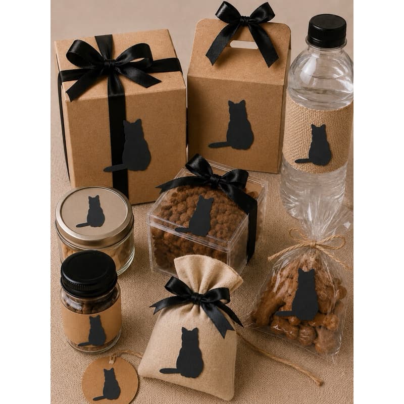 🐾 Apliques Gatinho Preto para Lembrancinhas Pet Festa 🐾 50 Tag gato preto festa pet