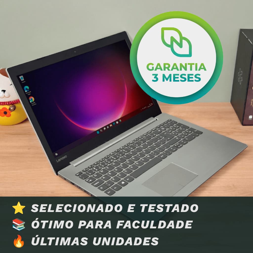 Notebook Lenovo 15,6 | Core I5 8 Ger | 8gb Ram | Ssd 240gb - ESTUDO FACULDADE ONLINE INTERNET TAREFAS ESCOLA HOME PLANIL