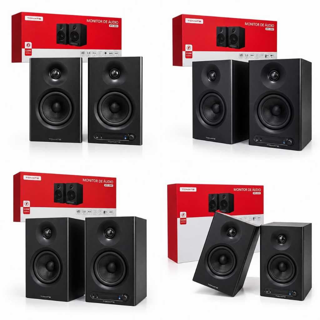 Monitor De Áudio Caixa Som Tomate MTS-2043 110w Bivolt Alta Qualidade