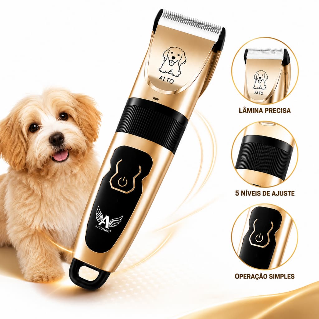 Máquina de Tosa Pet Premium Altomex 3130 Sem Fio Recarregável Original