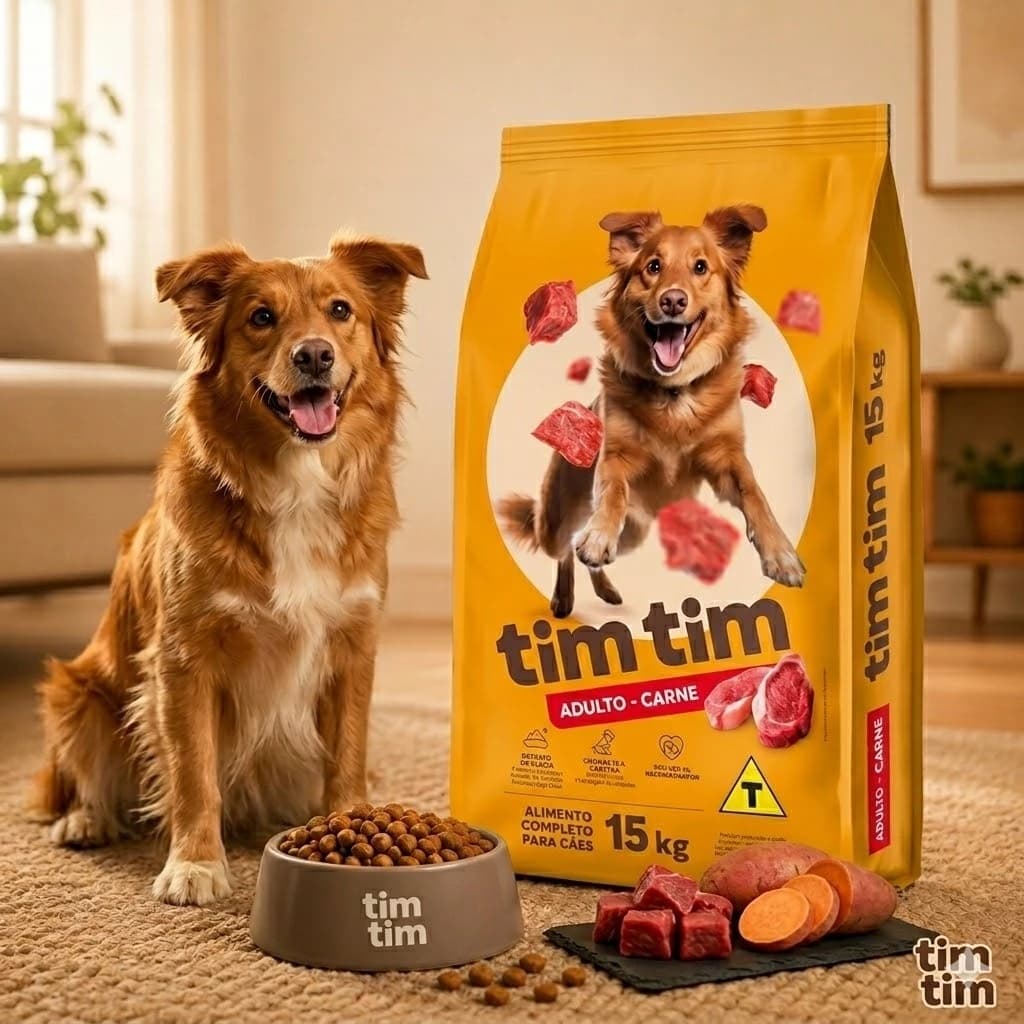 Ração Premium 15kg Carne para Cães Médio e Grande  Porte Alta Nutrição