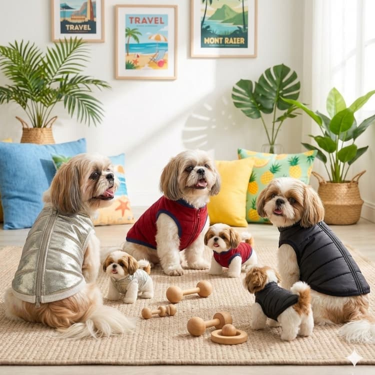 Roupa Pet Colete Puffer Brilhante Metalizado Térmico Confortável Luxo Para Cães Pequeno Médio Porte