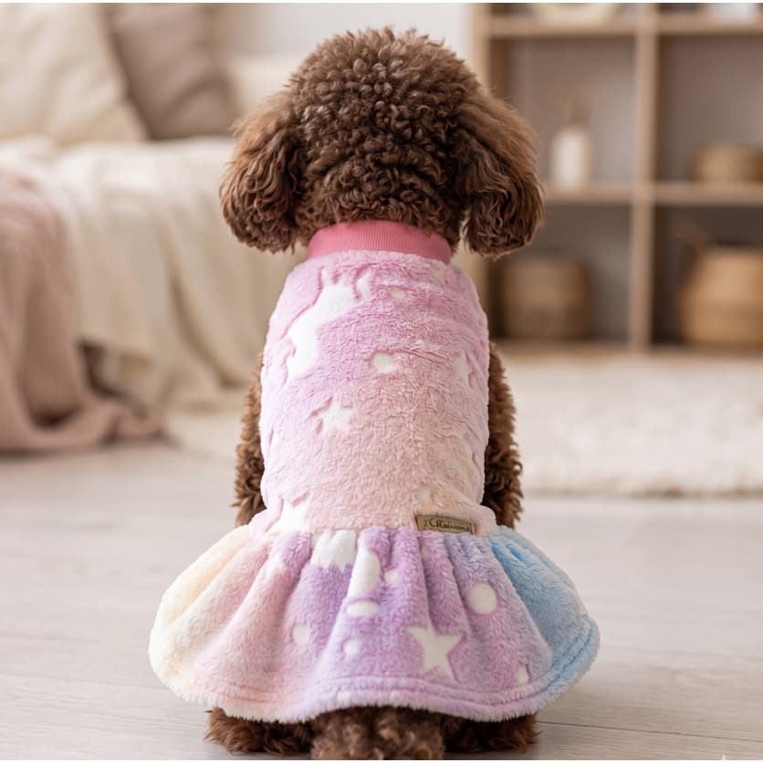 Vestido Pet de Microfibra SEM MANGA Estampas Sortidas princesas rodado cachorrinha frio inverno