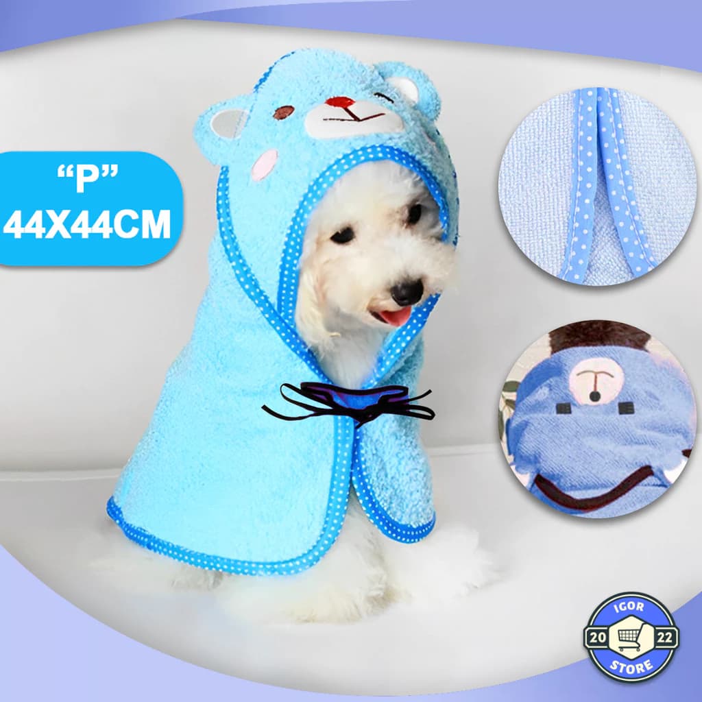 Toalha Para Banho Pet Cães Gatos Em Poliéster Tamanho P 46x44CM Envio Imediato