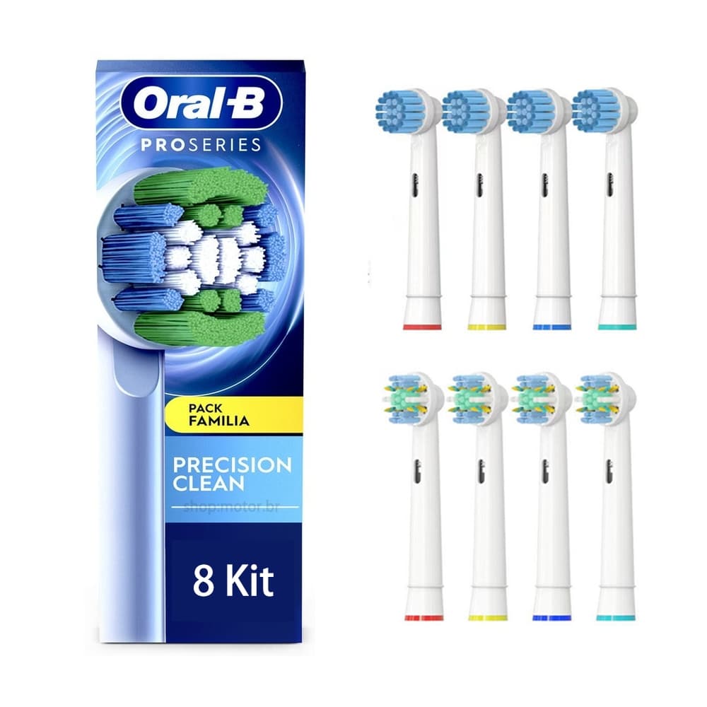 8 Kit Oral-B EB30 Cabeças De Escova De Dentes Elétrica De Limpeza Profunda Tripla 2D , 3D , D12 , D16