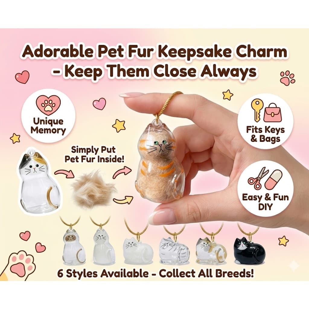 Pingente De Armazenamento De Cabelo De Cachorro , Caixa Fofo , Bolsa De Decoração Gato , Coleção De , Peças Presente