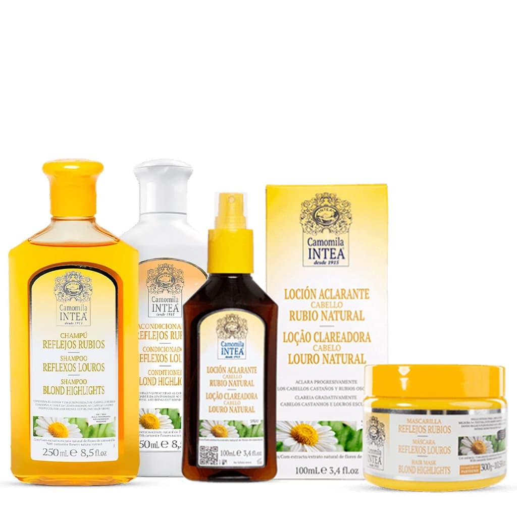 Kit Completo Clareador Intea Shampo + Condicionador + Máscara + Loção