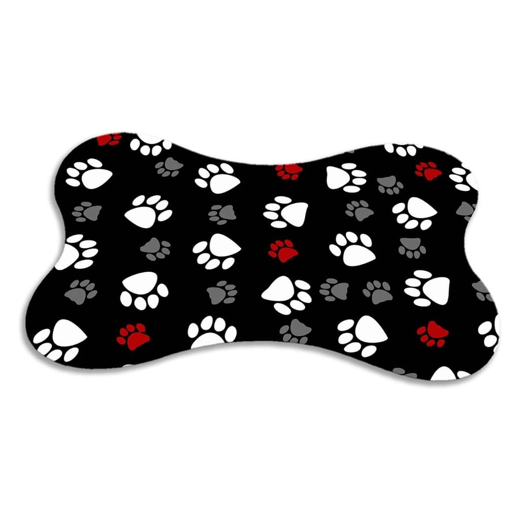 Tapete Pet Patinhas Para Comedouro Osso 46x30