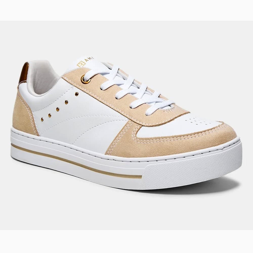 Tênis Ramarim Casual Feminino - Branco e Bege