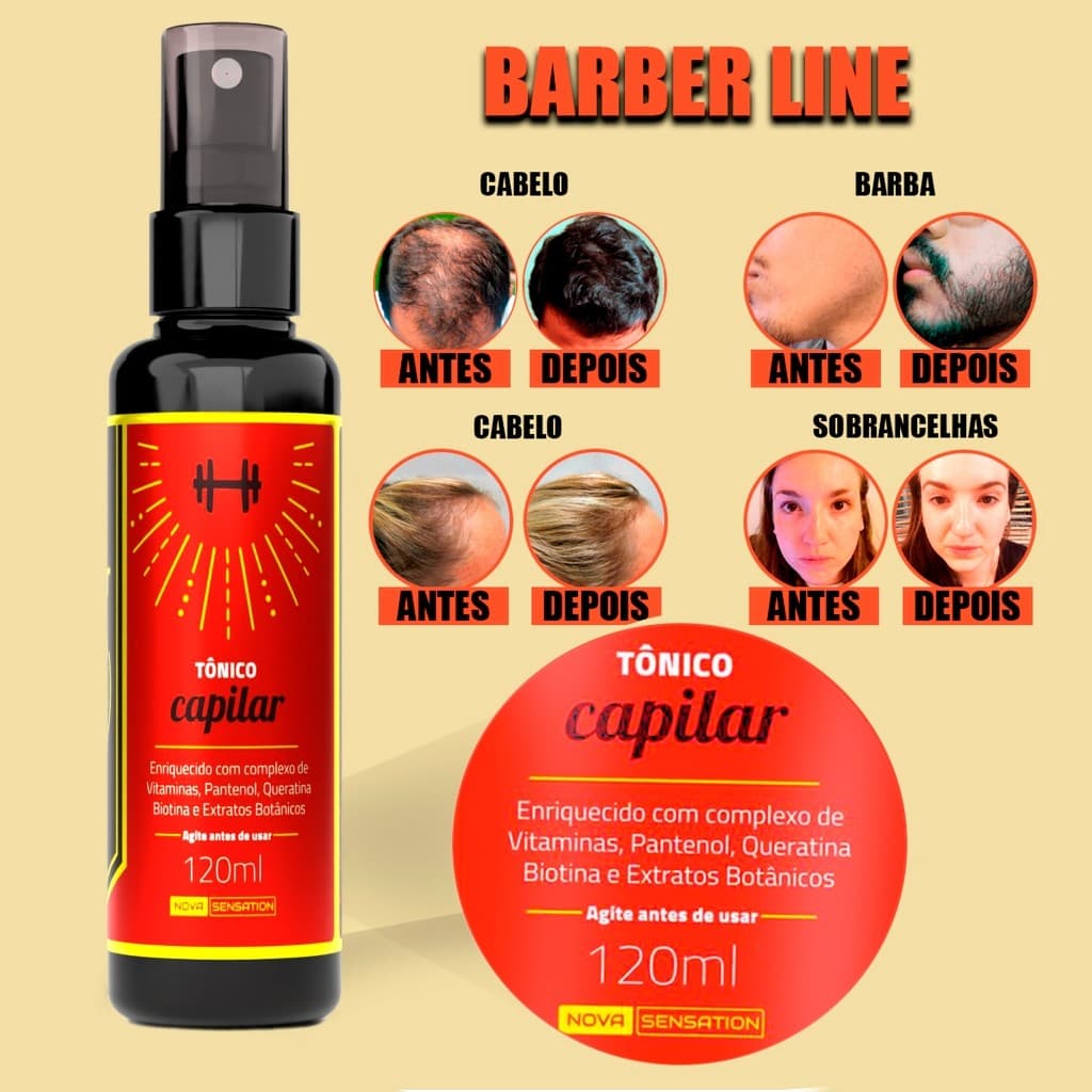 Tônico Barba, Crescimento De Cabelo e Sobrancelha