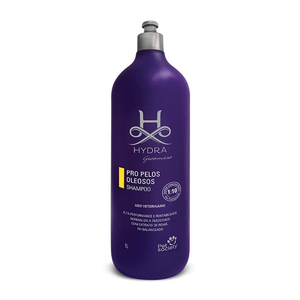 Shampoo Pelos Oleosos Hydra Groomers Pro Pet Society 1L Diluição 1:10