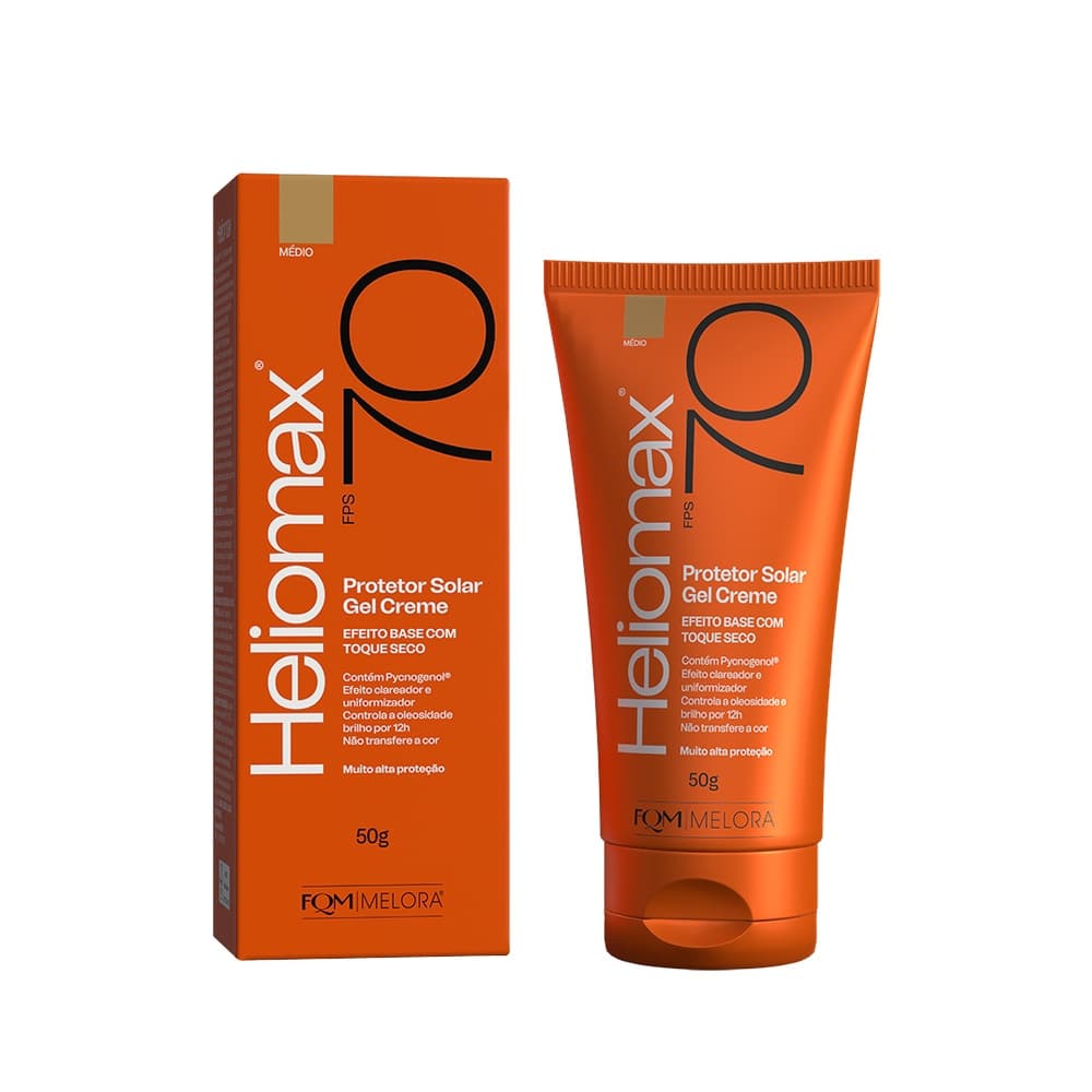 Protetor Solar Heliomax FPS 70 Gel Creme Cor Médio 50g