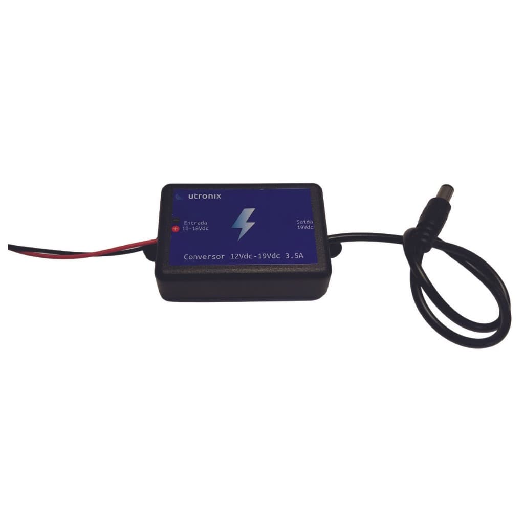 Conversor Tensão 12v Para 19V 3,5A pra Tv Monitor E Notebook