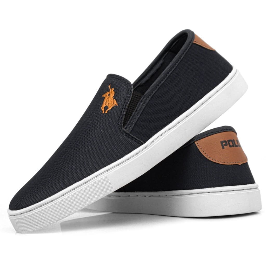 Tênis Iate Slip on Polo Bordado Estiloso Na moda Elegante Toda Ocasião