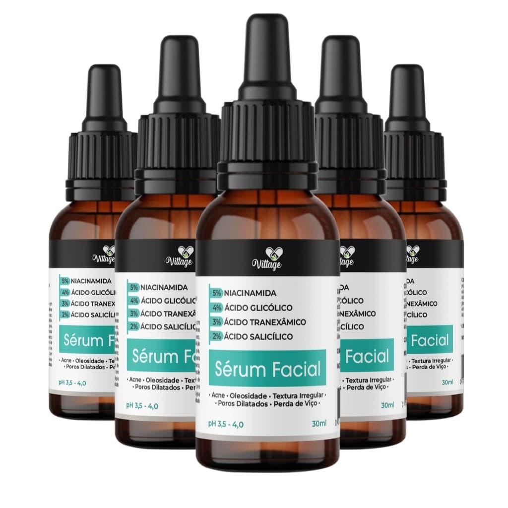 combo 5x Sérum Clear Clareador Vittage 30ml