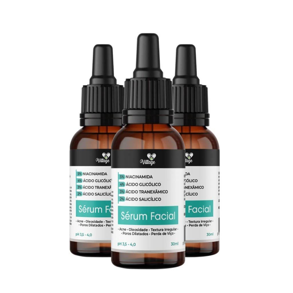 Kit 3 Sérum vittage Clear Clareador de Manchas3 0ml