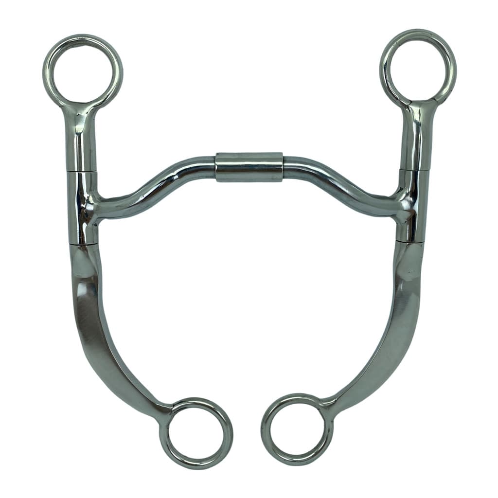Freio para cavalo Billy Allen modelo importado com elevação prata aço inox articulado trabalho no campo doma transição
