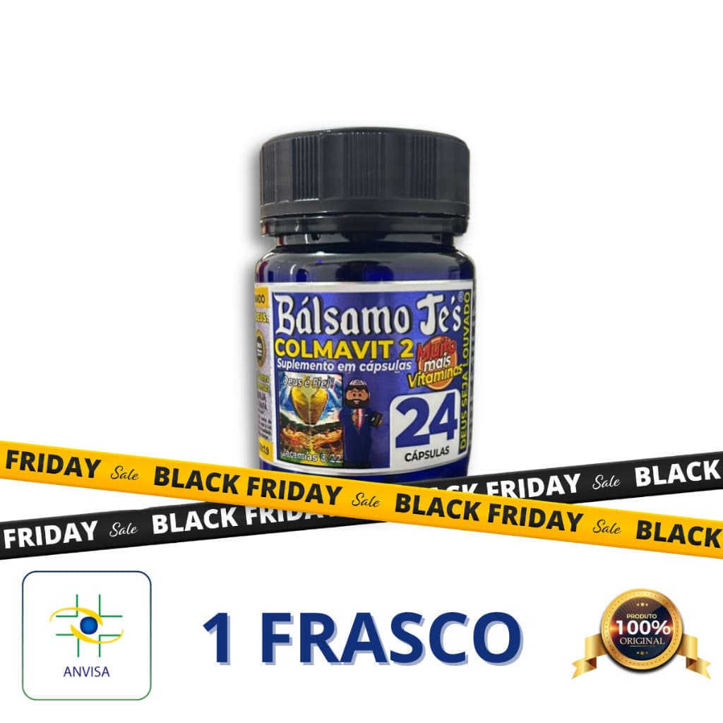 1 Frasco COLMAVIT 2 Black Premium - Importado - 24 Cápsulas
